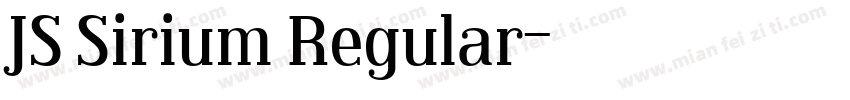 JS Sirium Regular字体转换